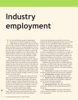 Charting the projections: 2004-14, Industry employment