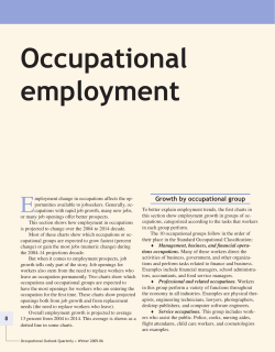 Charting the projections: 2004-14, Occupational employment