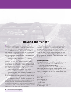 The 2002-12 job outlook in brief, Beyond the Brief