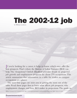 The 2002-12 job outlook in brief, Introduction to the Brief