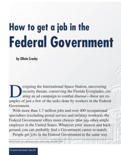 How to get a job in the Federal Government