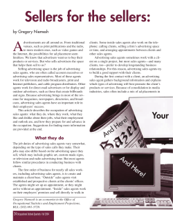 Sellers for the sellers: Advertising sales agents
