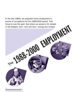 The 1988-2000 employment projections: How accruate were they?