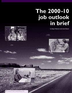 The 2000-10 job outlook in brief, Introduction