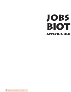 Jobs in biotechnology: Applying old sciences to new discoveries
