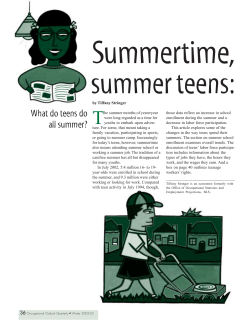 Summer time, summer teens: Summer school enrollment and the youth labor force