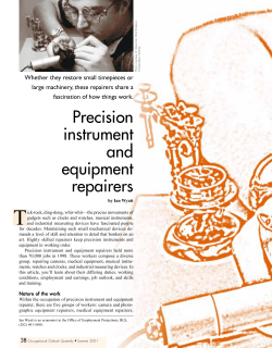 Precision instrument and equipment repairers