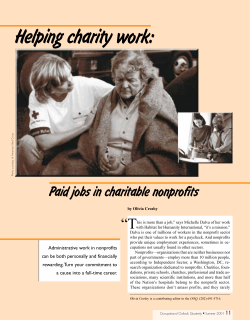 Helping charity work: Paid jobs in charitable nonprofits