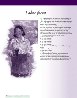 Charting the projections, 2000-10, Labor force
