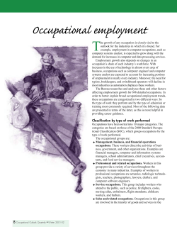 Charting the projections, 2000-10, Occupational employment