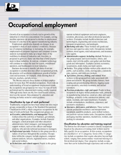 Charting the projections, 1998-2008, Occupational employment