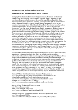 Abstracts and reading list for event 4 [PDF 99.08KB]