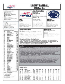 Complete Baseball Game Notes
