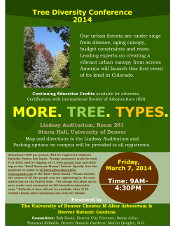 2014 Tree Diversity Conference Flyer