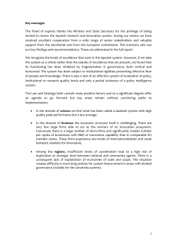 six-page document containing its key messages