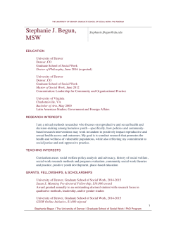 Stephanie J. Begun&nbsp;