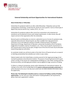 list of external scholarships