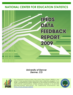 2009 Data Feedback Report (PDF)