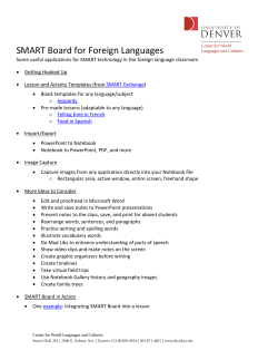SMART Boards in the Language Classroom Handout