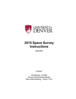 Space Survey Instructions