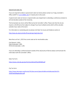 DU Special Event Sales Tax