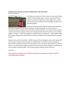 Karambu Ringera &mdash;&nbsp;October 2015