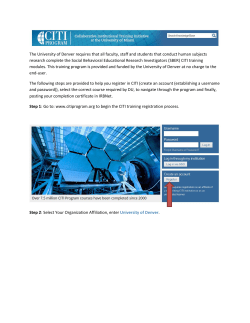 CITI Training guide