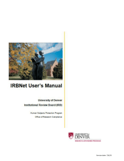 IRBNet User Guide