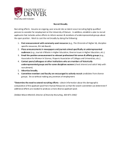 Steps to Recruit Broadly