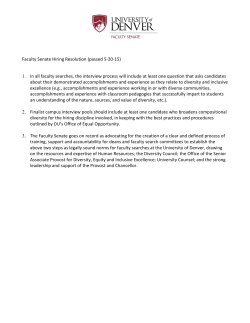 Faculty Senate Hiring Resolution