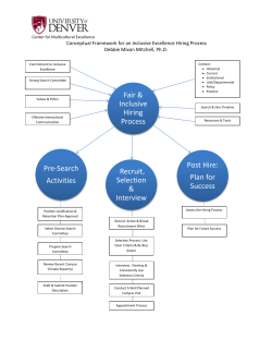 Conceptual Framework for Faculty Hiring