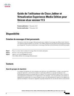 Guide de l utilisateur de Cisco Jabber et Virtualization Experience Media Edition pour Unicon eLux version 11.5