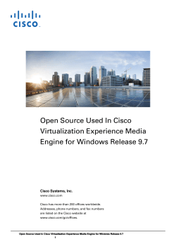 Licensing Information for Cisco Virtualization Experience Media Engine for Windows Release 9.7