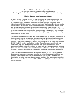 Counting Work-related Injuries and Illnesses: Taking Steps to Close the Gaps