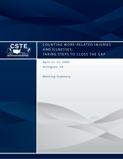 Counting Work-related Injuries and Illnesses: Taking Steps to Close the Gaps