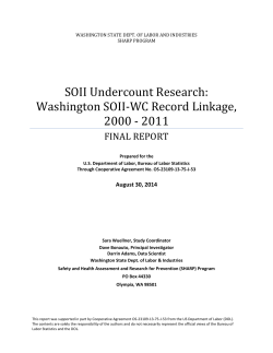 SOII-Workers&rsquo; Compensation Record Linkage, 2000-2011