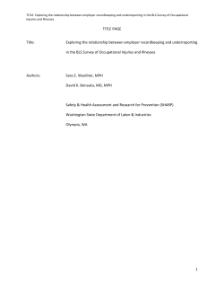 Exploring the relationship between employer recordkeeping and underreporting in the BLS Survey of Occupational Injuries and Illnesses