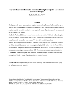 Capture-Recapture Estimates of Nonfatal Workplace Injuries and Illnesses: Sensitivity Analysis
