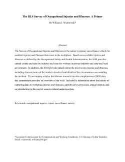 The BLS Survey of Occupational Injuries and Illnesses: A Primer
