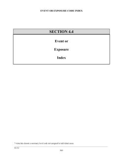 4.4 Event or Exposure