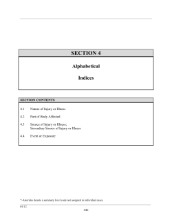 4. Alphabetical Indices
