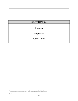 3.4 Event or Exposure