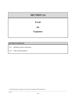 2.4 Event or Exposure