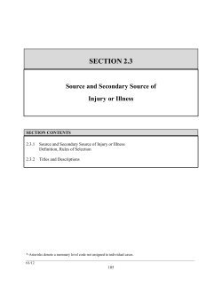 2.3 Source and Secondary Source of Injury or Illness