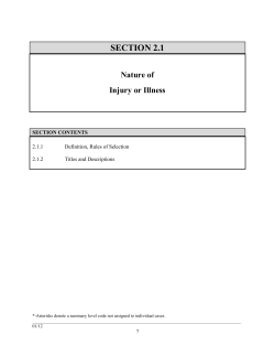 2.1 Nature of Injury or Illness