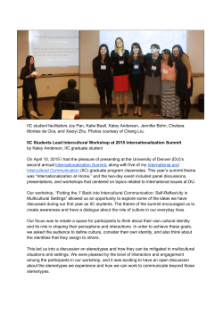 IIC Students Lead Intercultural Workshop at 2015 Internationalization Summit