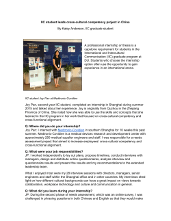 IIC student leads cross&shy;cultural competency project in China