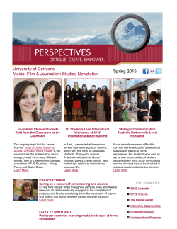 MFJS Newsletter - Spring Quarter 2015