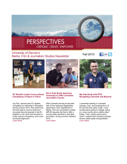 MFJS Newsletter - Fall Quarter 2015