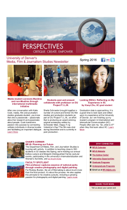 MFJS Newsletter - Spring Quarter 2016